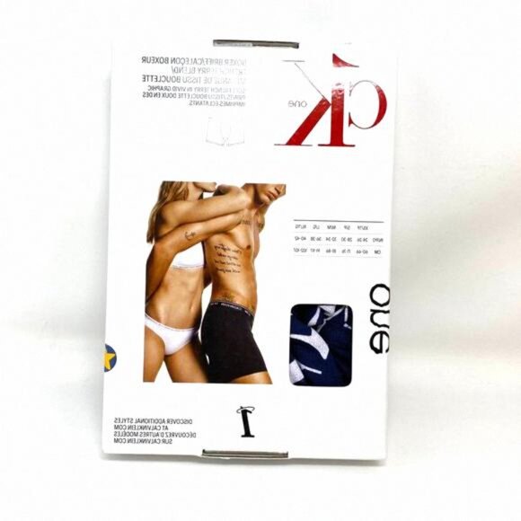 Calvin Klein One Men Size NB2991400 Modern Microfiber Boxer Logo Blue Dark Brief - Picture 5 of 7